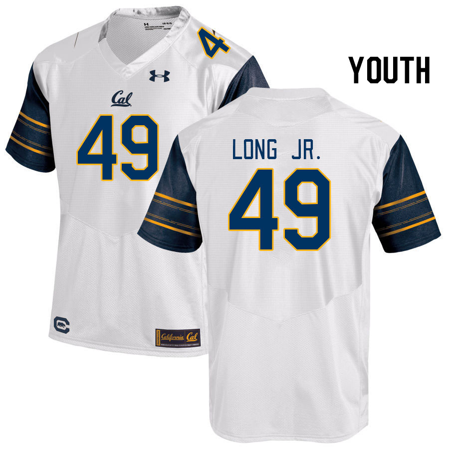 Youth #49 Darius Long Jr. California Golden Bears College Football Jerseys Stitched Sale-White